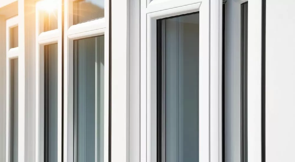 Modern home with large uPVC windows